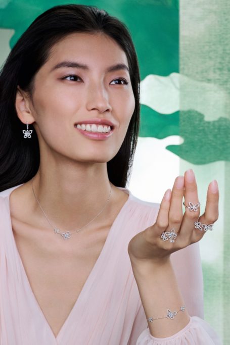 Woman wearing Graff jewellery