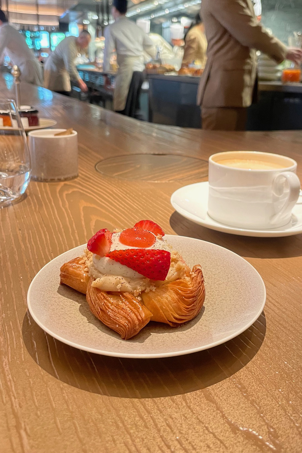 A strawberry pastry