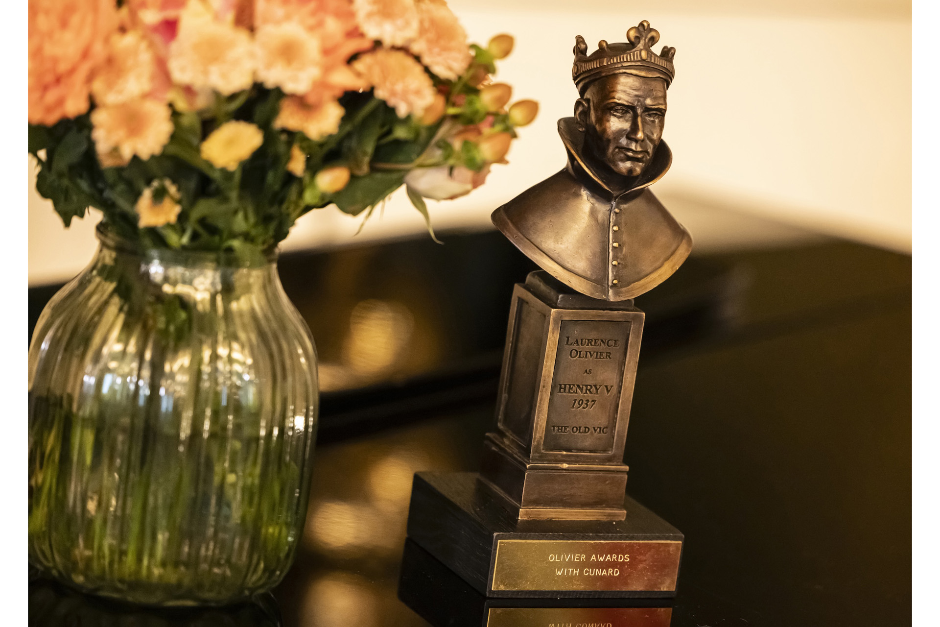 Olivier Awards with Cunard statuette