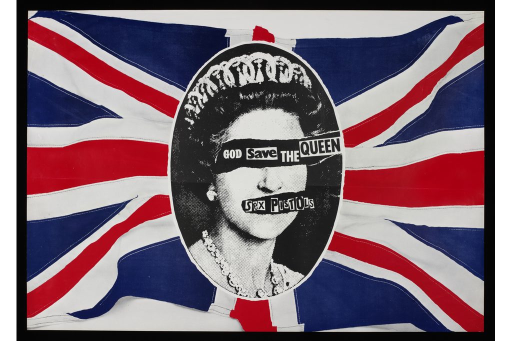 Promotional poster for Sex Pistols' single God Save The Queen, 1977