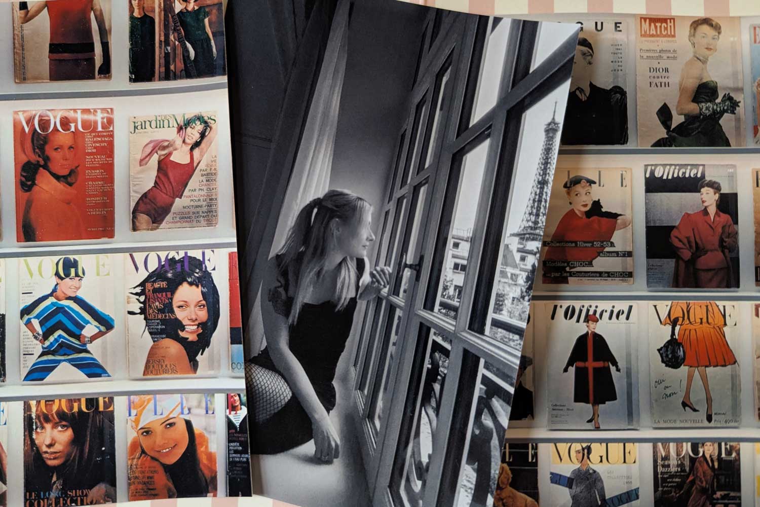 Dior gallery magazine covers and Rebecca Cox at the Shangri-La Paris