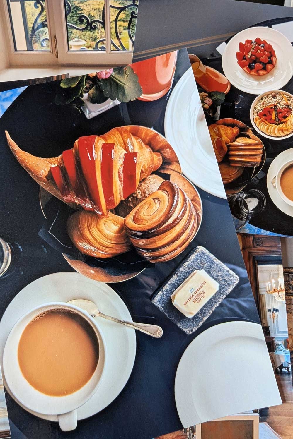 room service breakfast at Shangri-La Paris