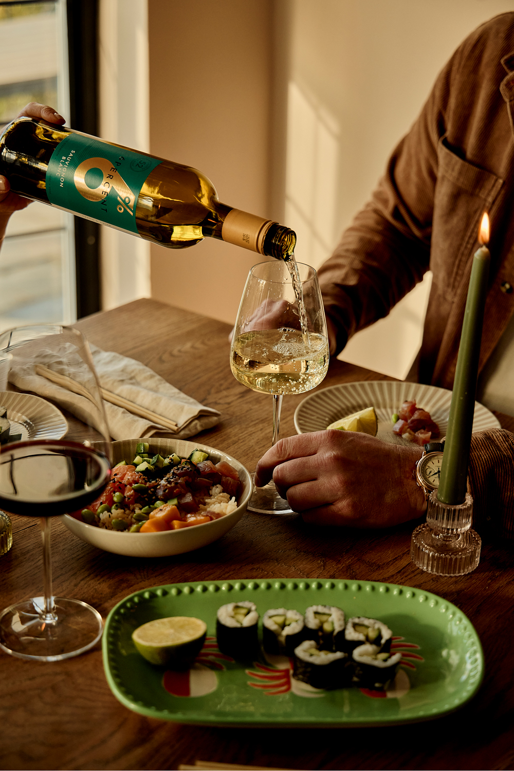 Wine being poured at 6Percent