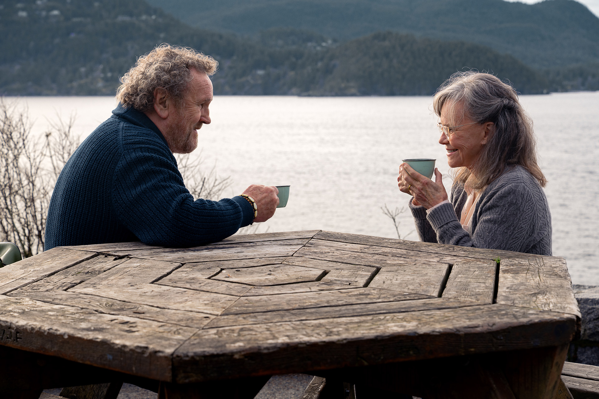 Colm Meaney as Ethan and Sally Field as Tova in Remarkably Bright Creatures