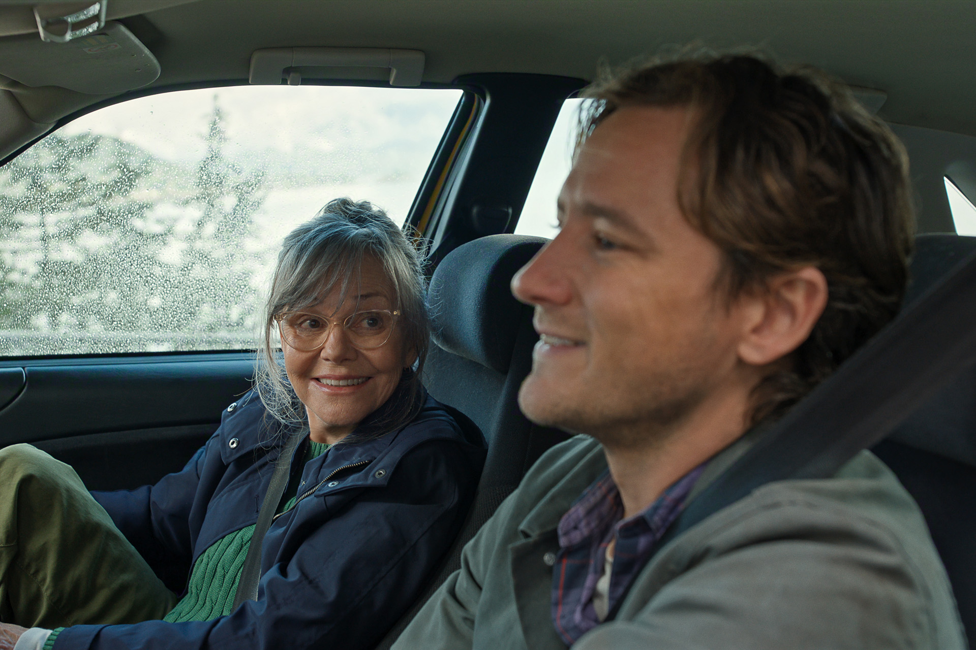 Sally Field as Tova and Lewis Pullman as Cameron in Remarkably Bright Creatures