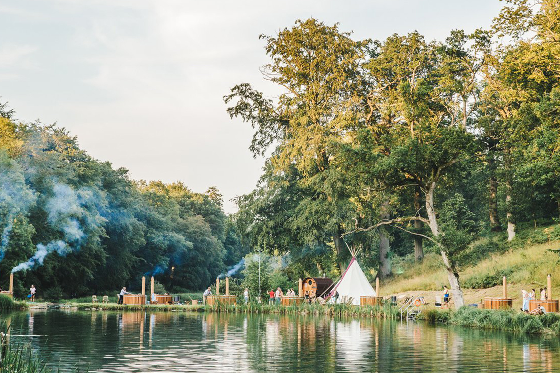Lakeside spa at Wilderness Festival