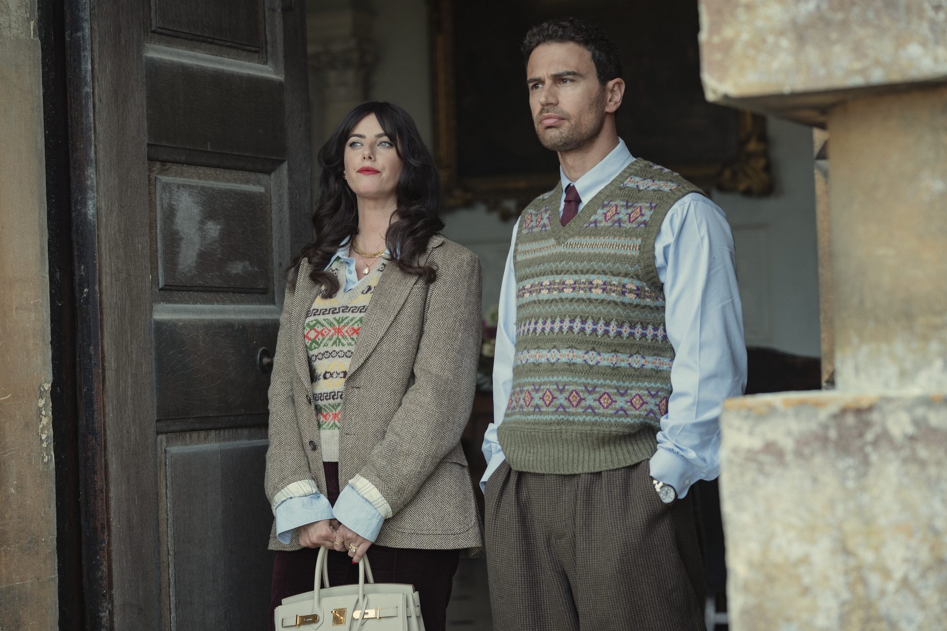Kaya Scodelario and Theo James in The Gentlemen season 2
