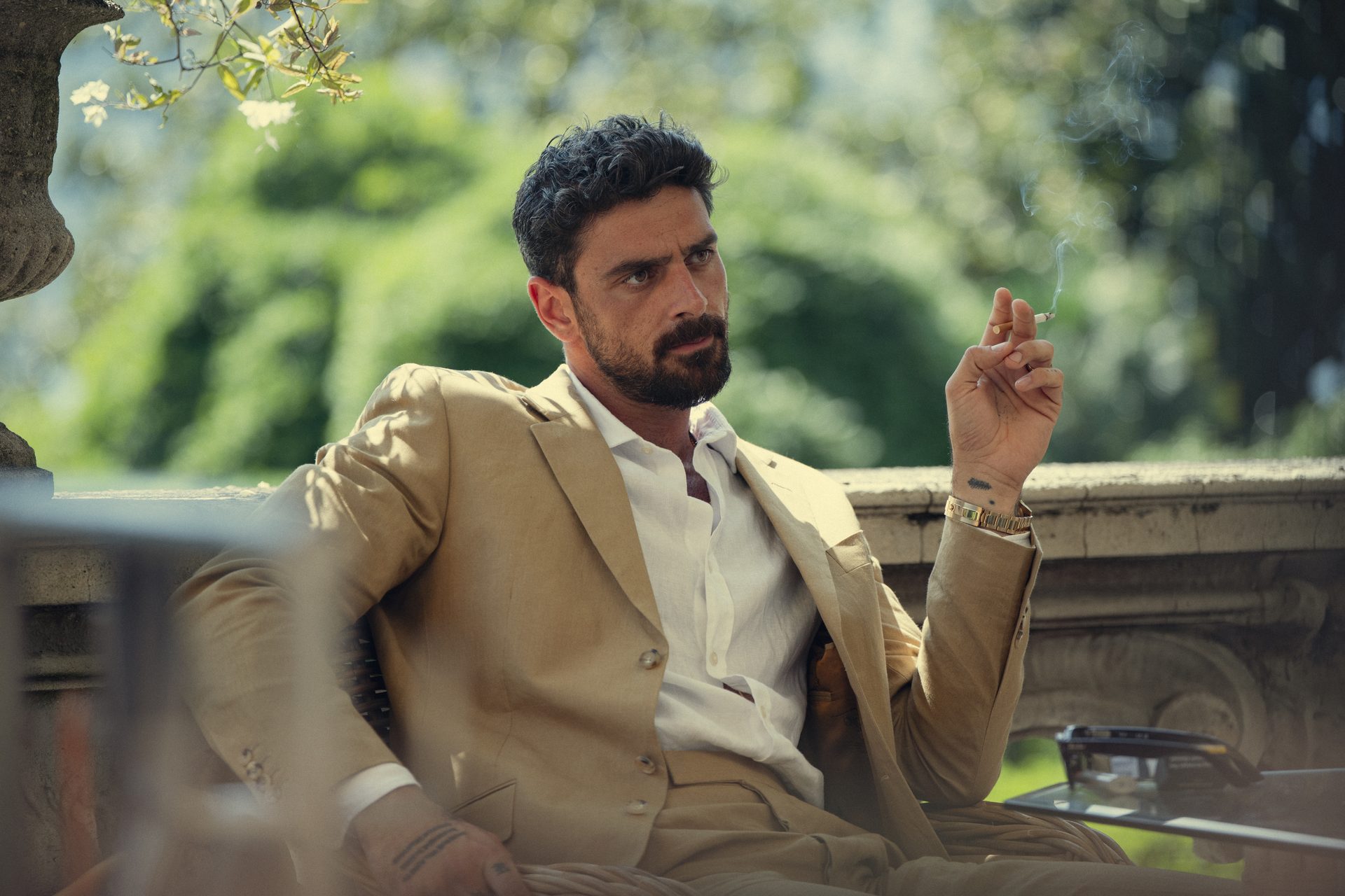 Michele Morrone as Cico Maldini in The Gentlemen.