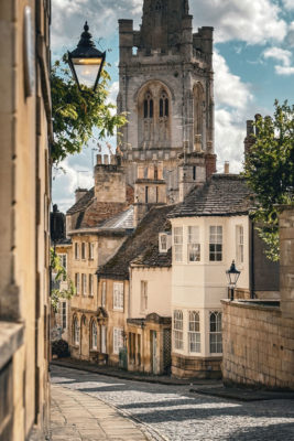 English street with old buildings