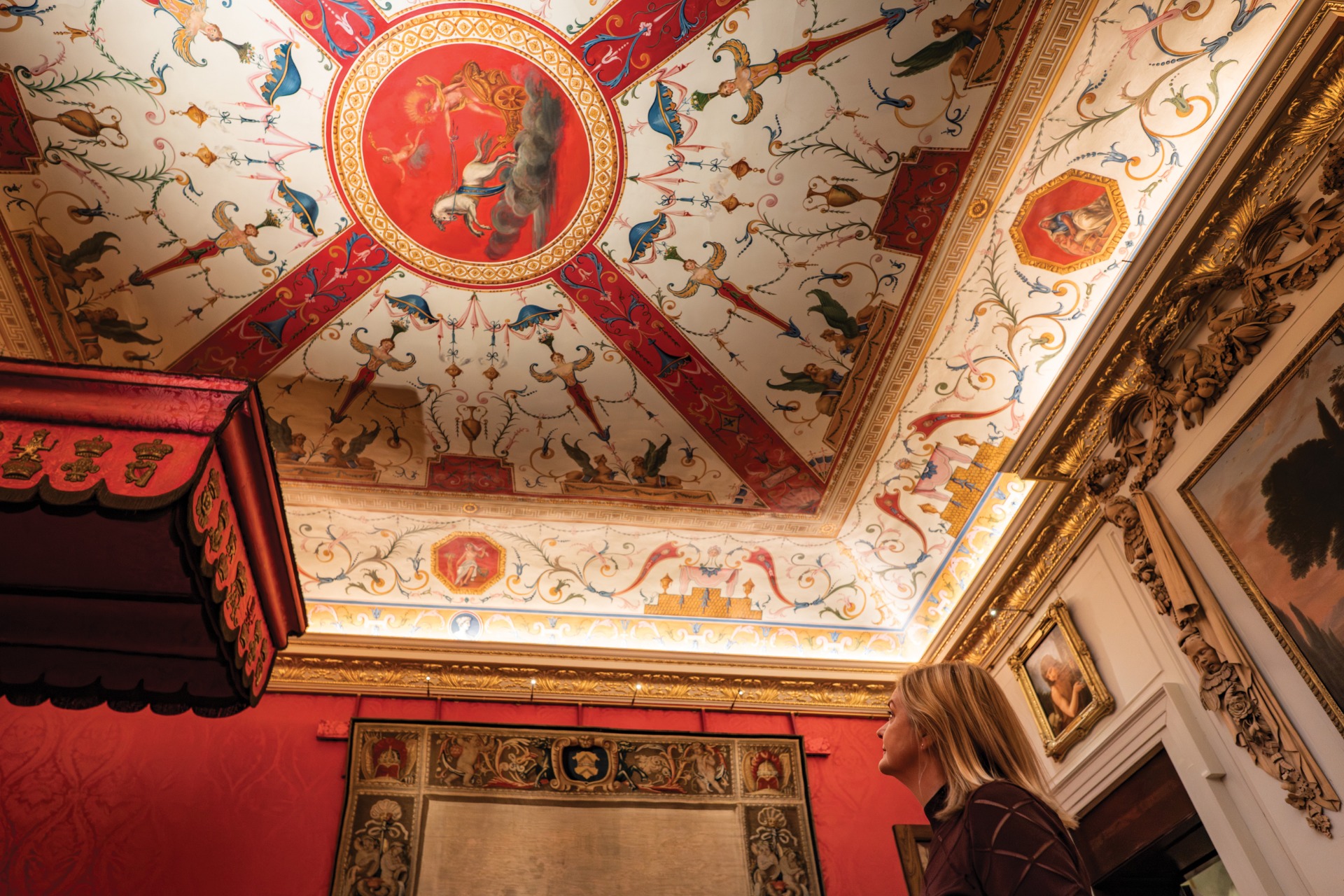 Woman looking at ceiling