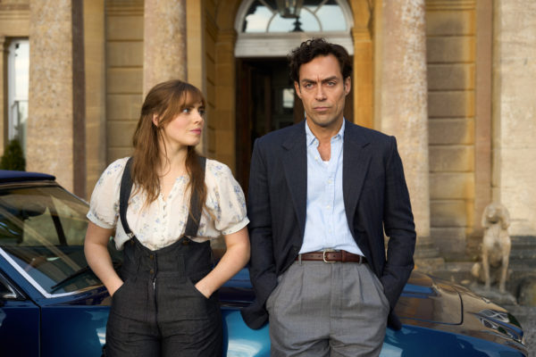Bella Maclean as Taggie and Alex Hassell as Rupert Campbell-Black in Rivals season 2