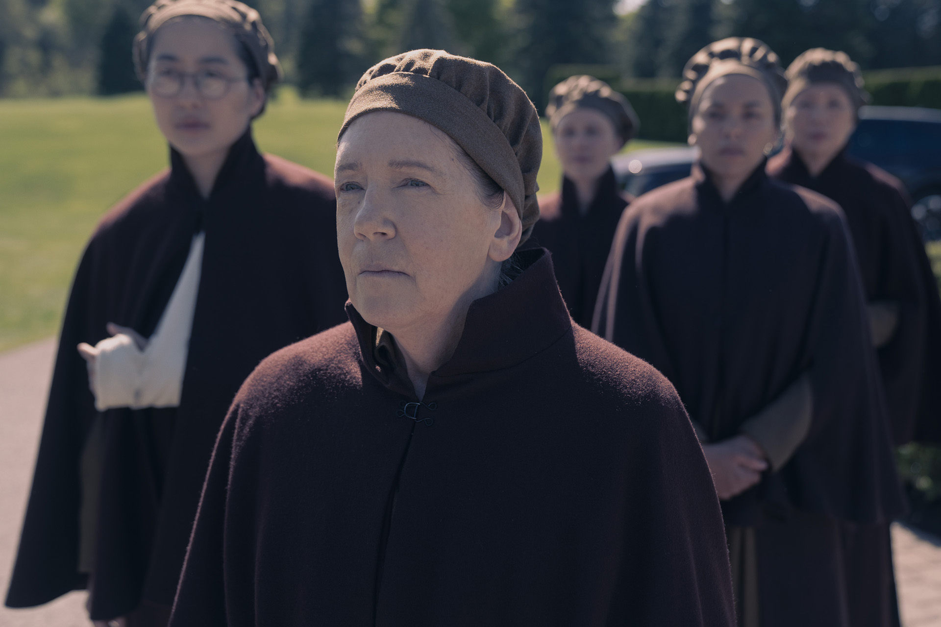 Ann Dowd as Aunt Lydia in The Testaments.