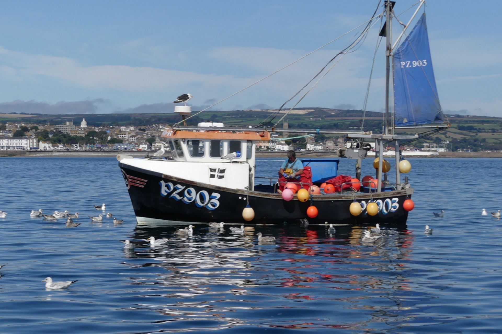 British fishing boat in the water