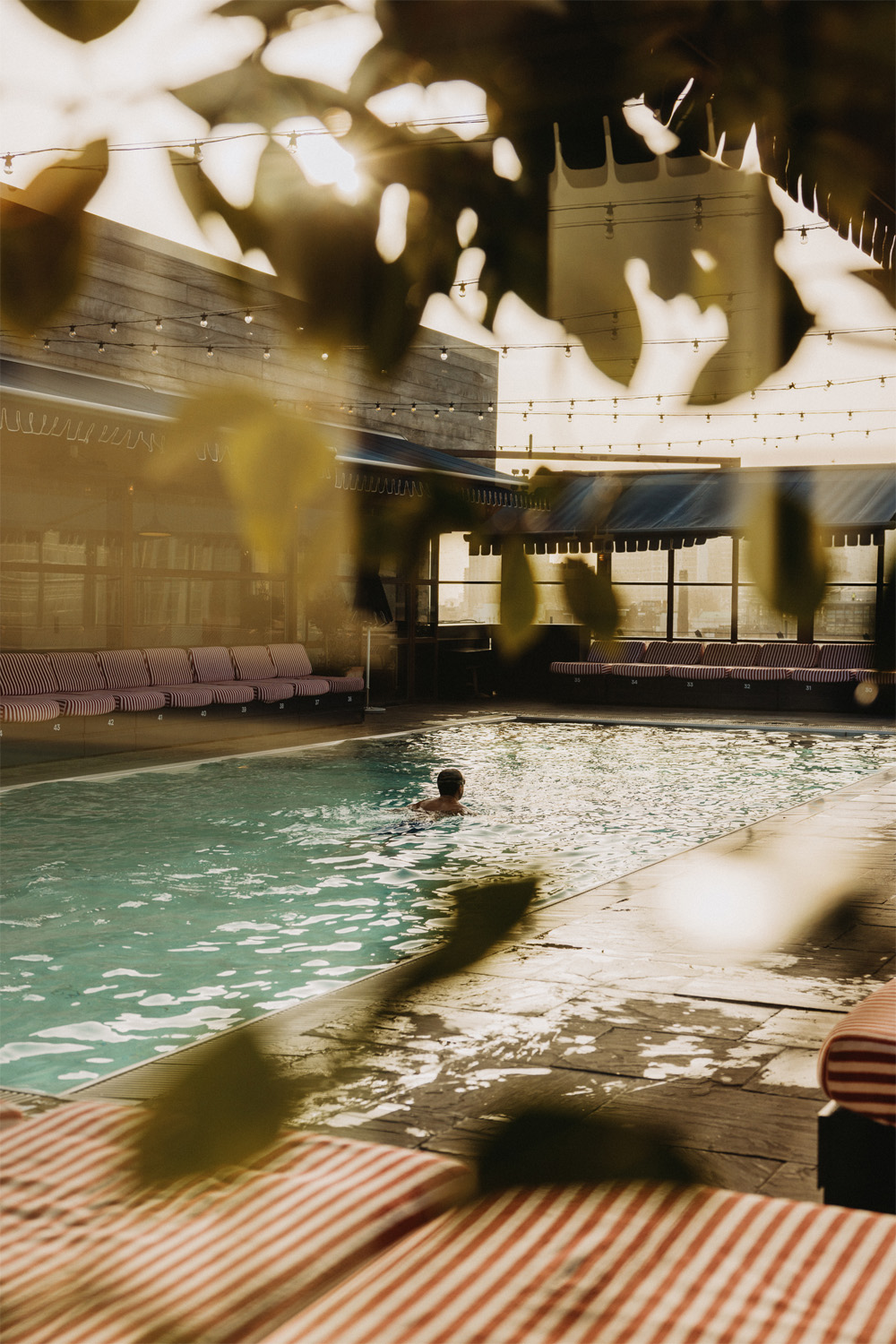 The rooftop swimming pool at Shoreditch House