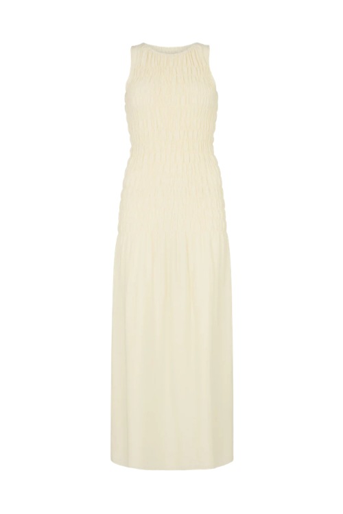 White shirred AKYN dress