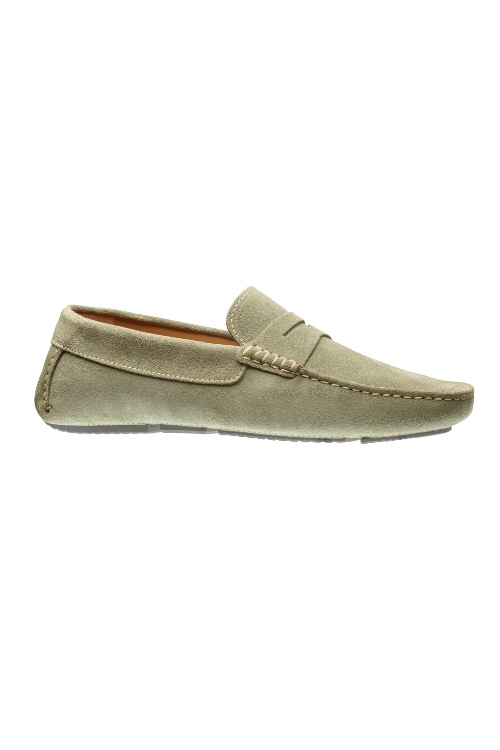 Green loafers