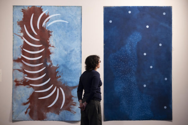 Installation view of Rising Voices: Contemporary Art from Asia, Australia and the Pacific exhibition, V&A South Kensington, London, UK