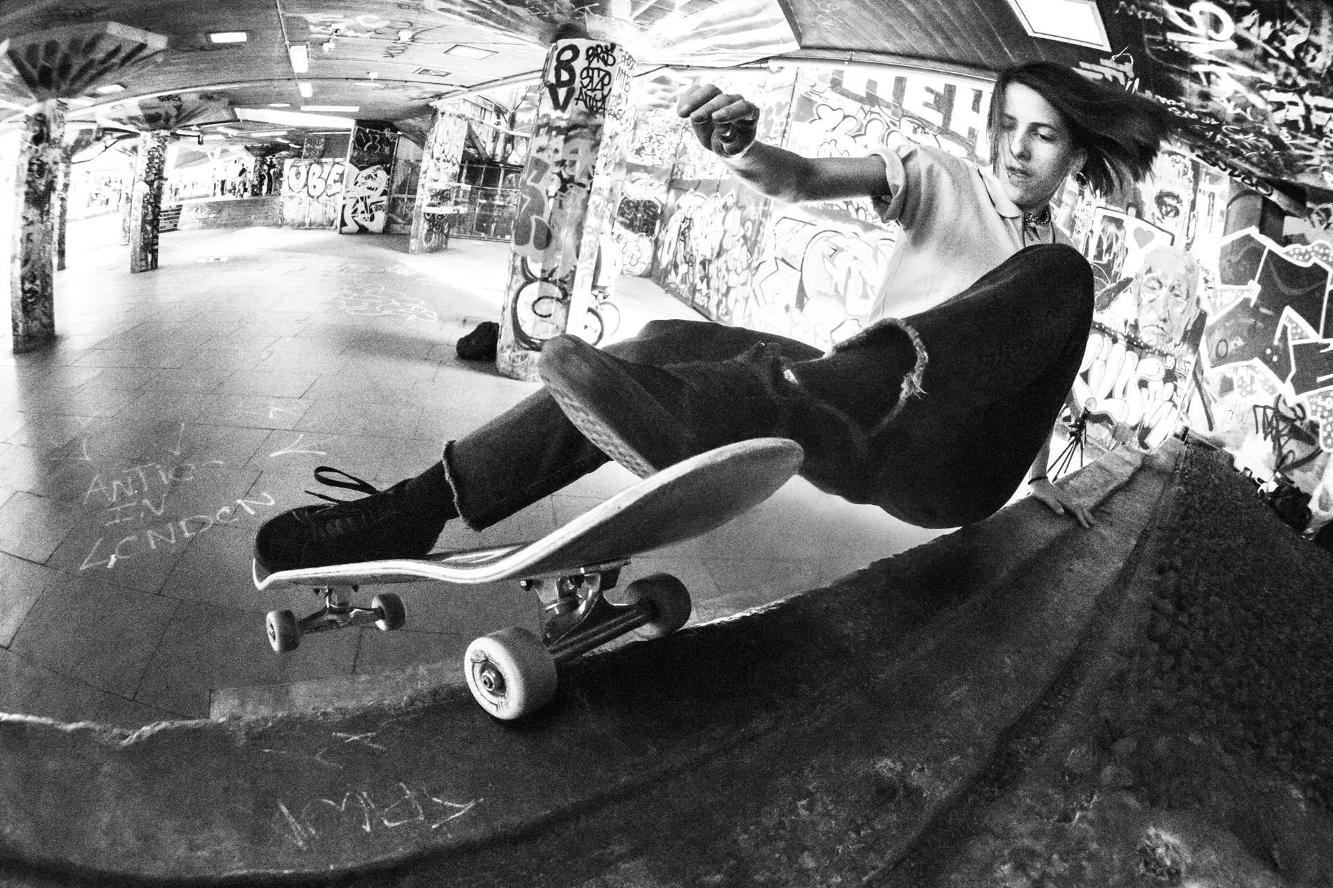 A skateboarder at the Undercroft