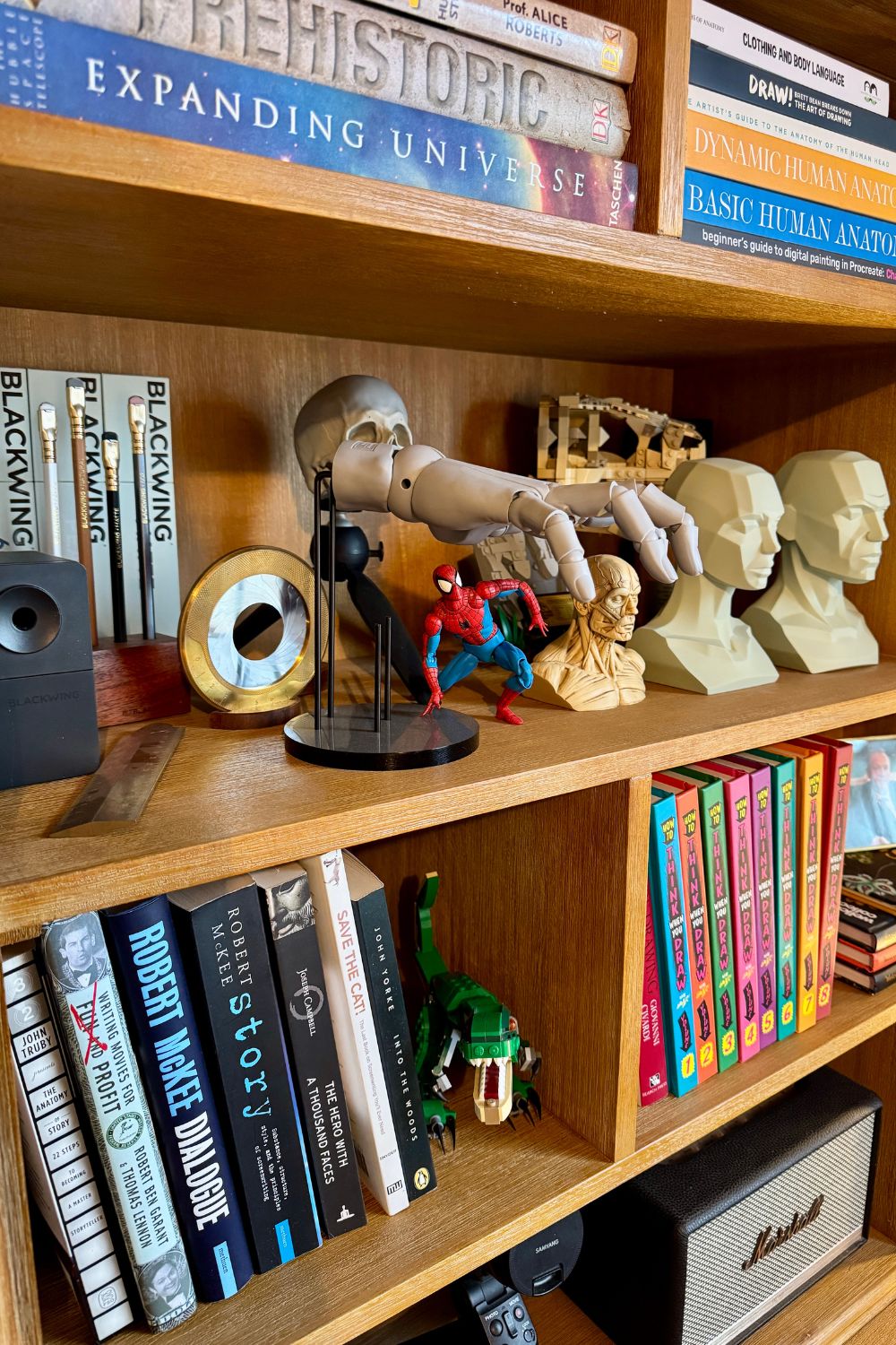 Knickknacks on shelf
