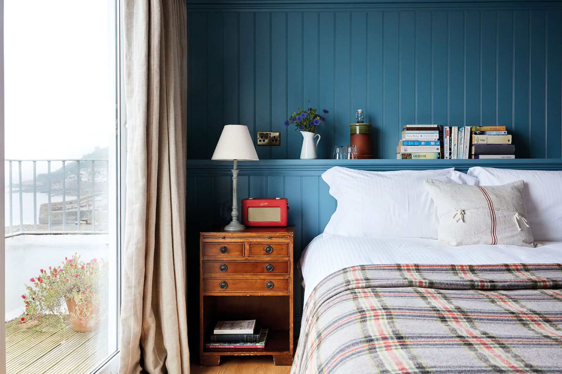 Bedroom at The Old Coastguard Mousehole, Cornwall