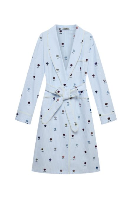 Blue dressing gown