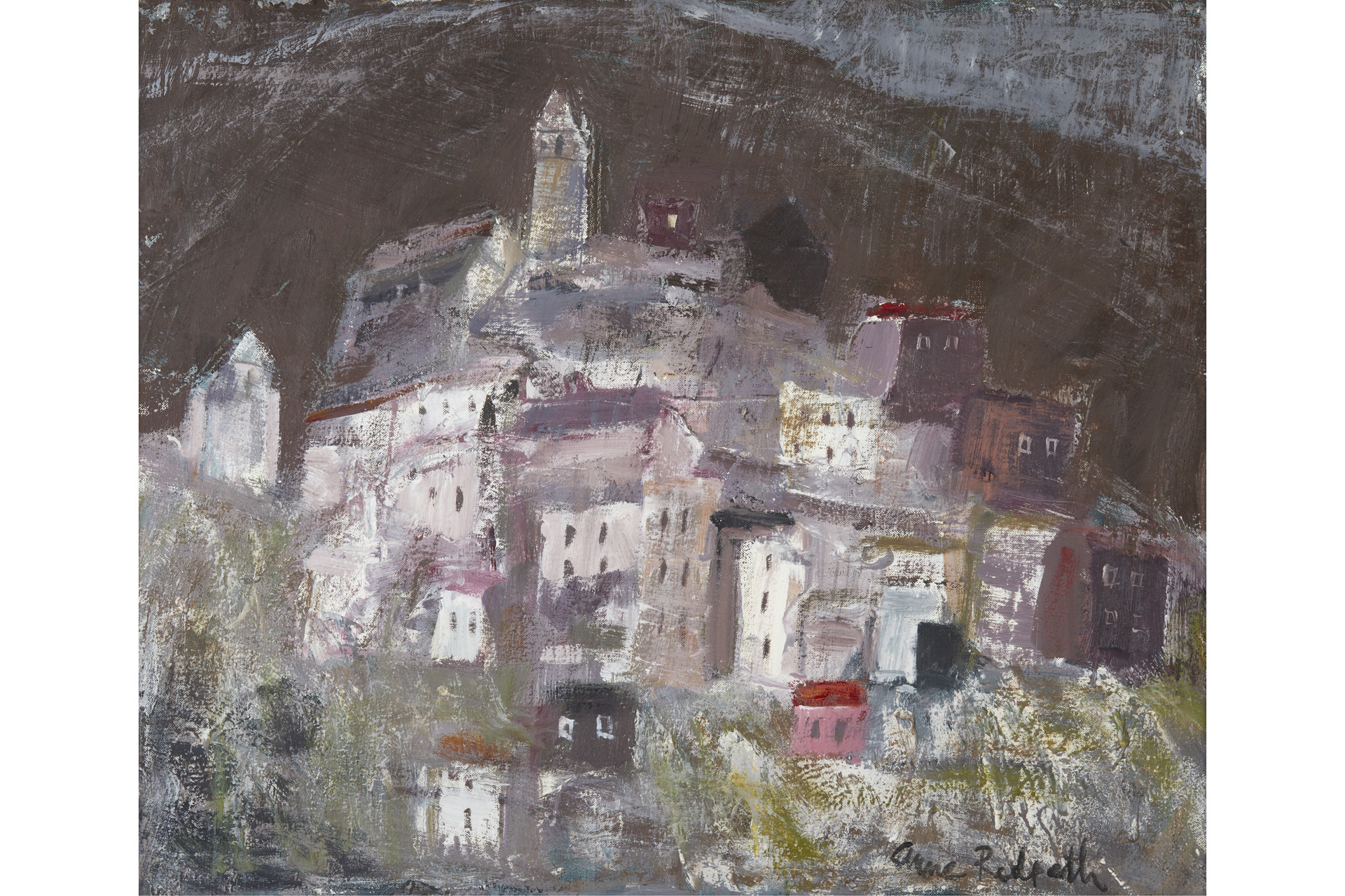 Peille, A Hillside Village (1959) by Anne Redpath