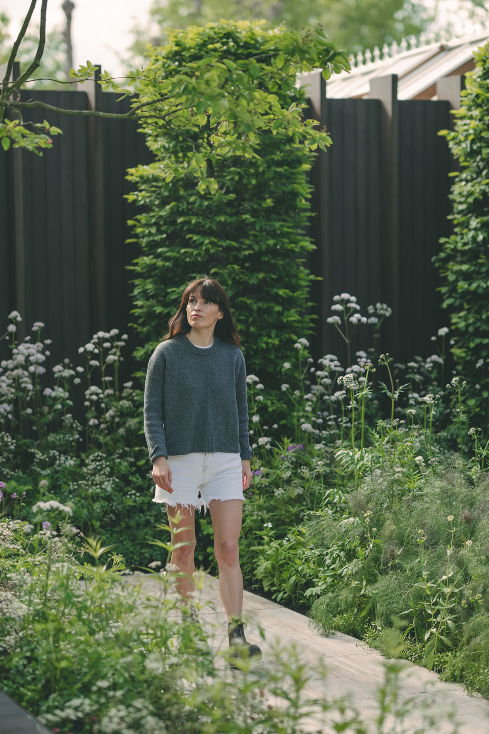 Alexandra walking through the Range Rover Cloister RHS Chelsea May 2026