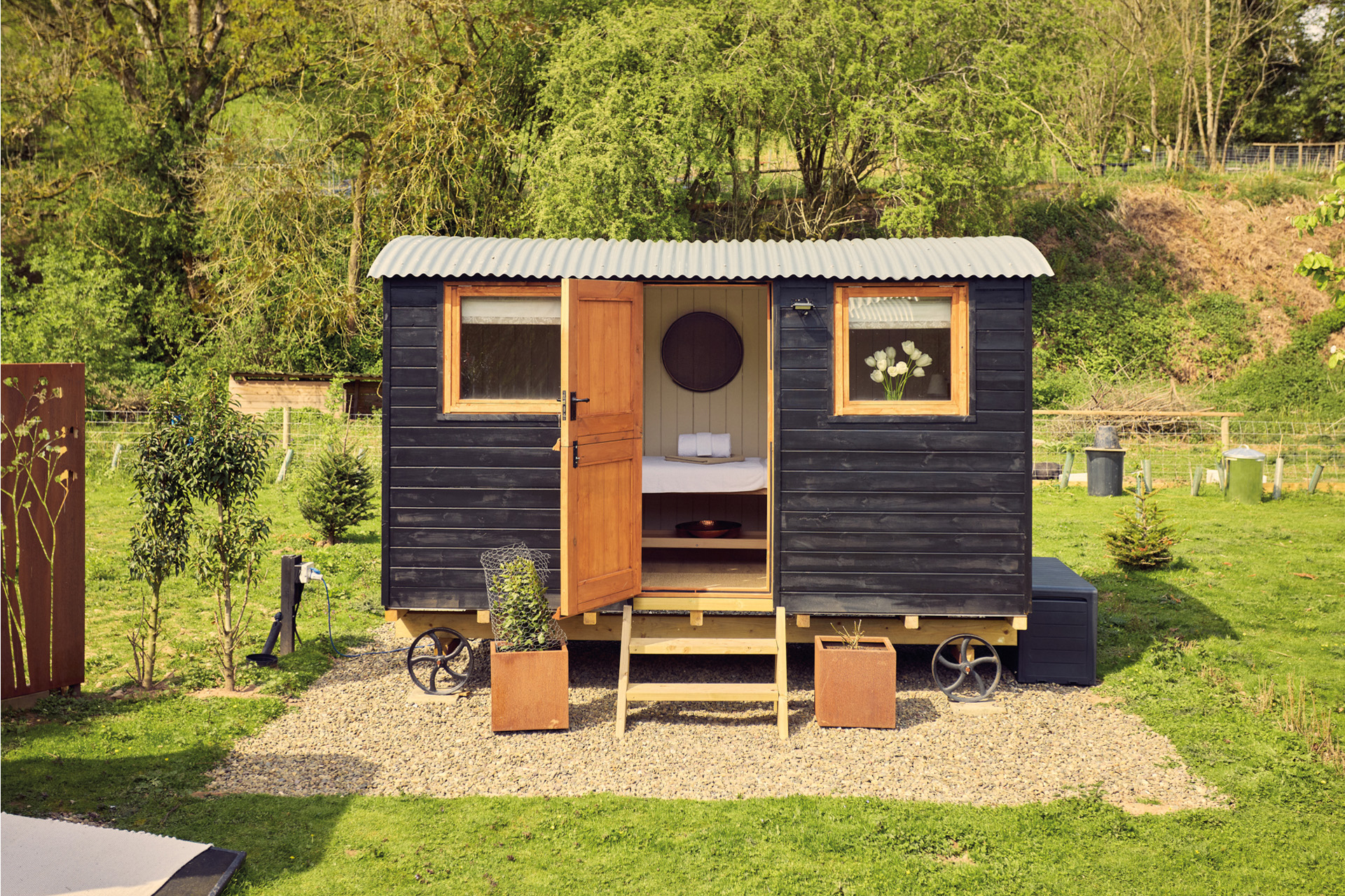 A wagon room at Riverside at Aymestrey