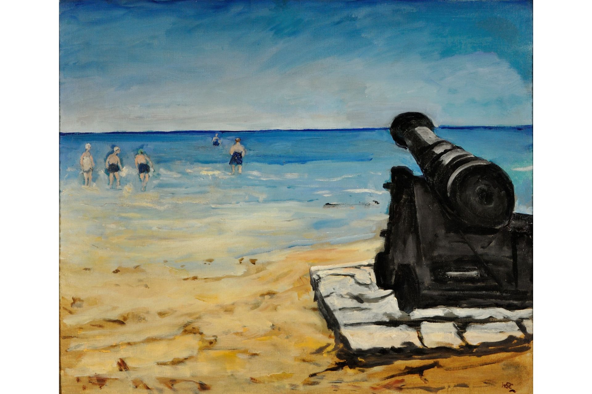 Sir Winston Churchill, The Beach at Walmer, 1938.