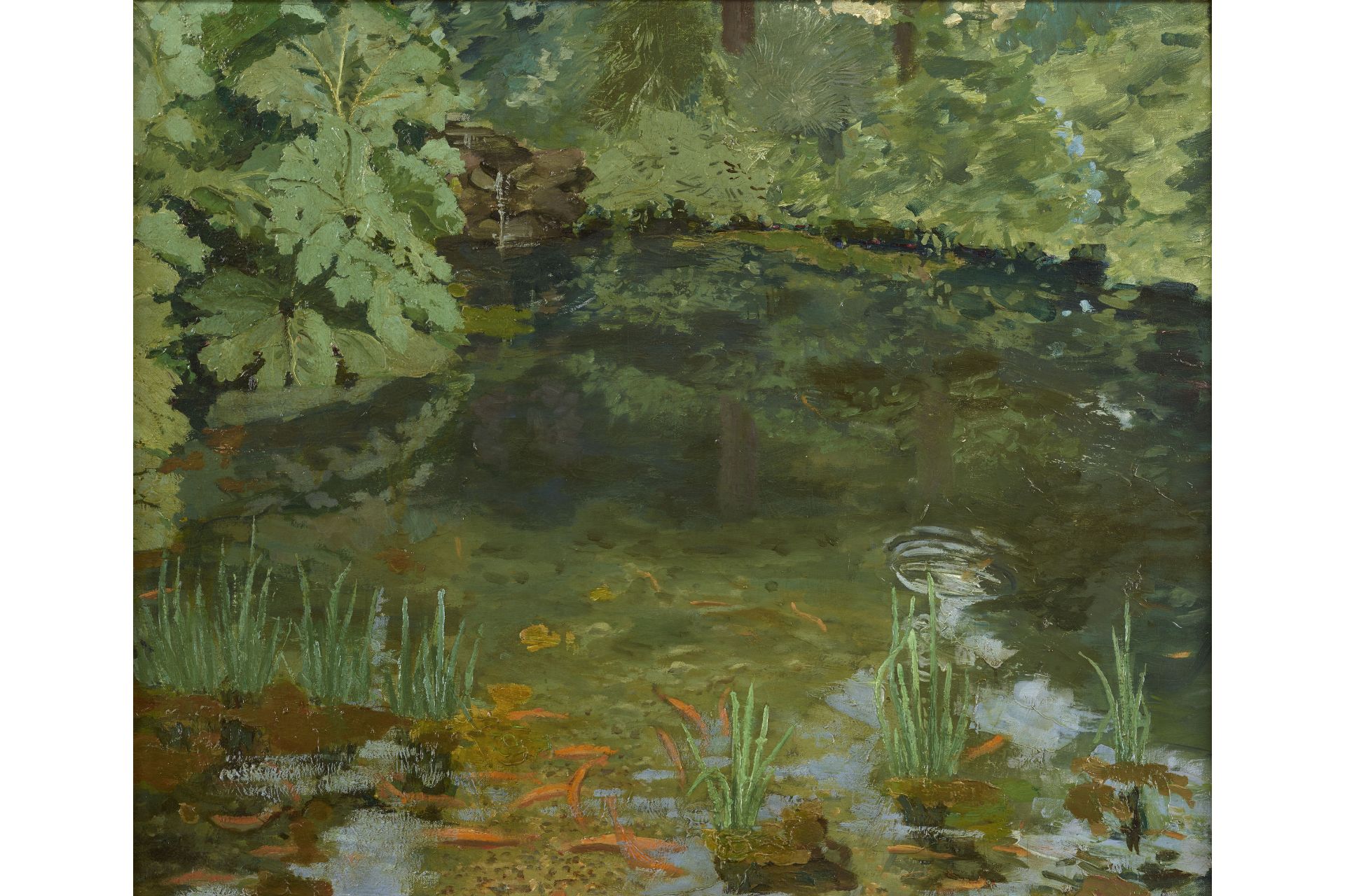 Sir Winston Churchill, The Goldfish Pool at Chartwell, 1932
