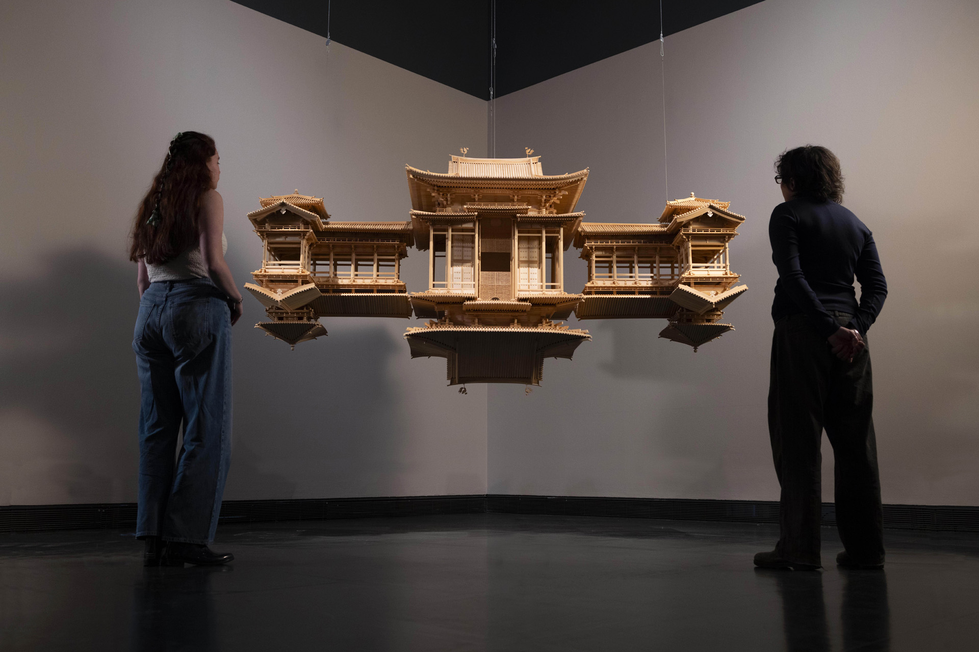 A sculpture by Takahiro Iwasaki at Rising Voices