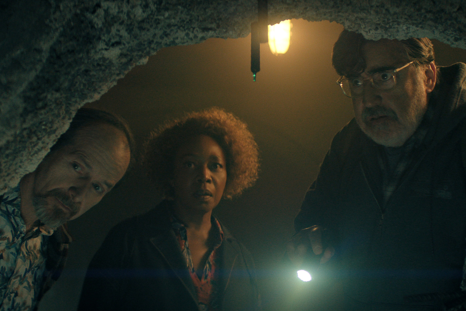 Denis O’Hare as Wally, Alfre Woodard as Judy & Alfred Molina as Sam in The Boroughs