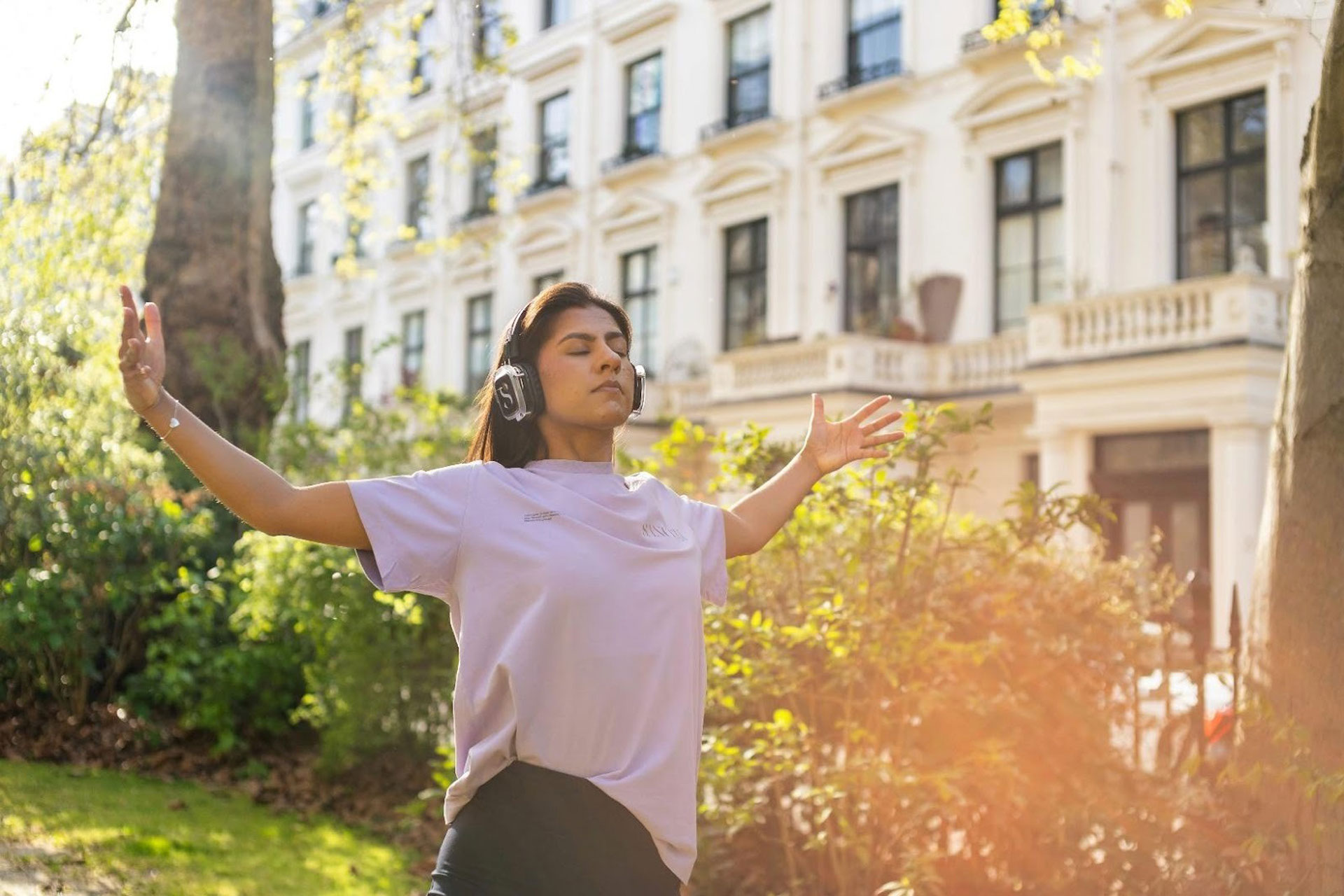 A woman taking part in one of Sanctum's mindful movement sessions