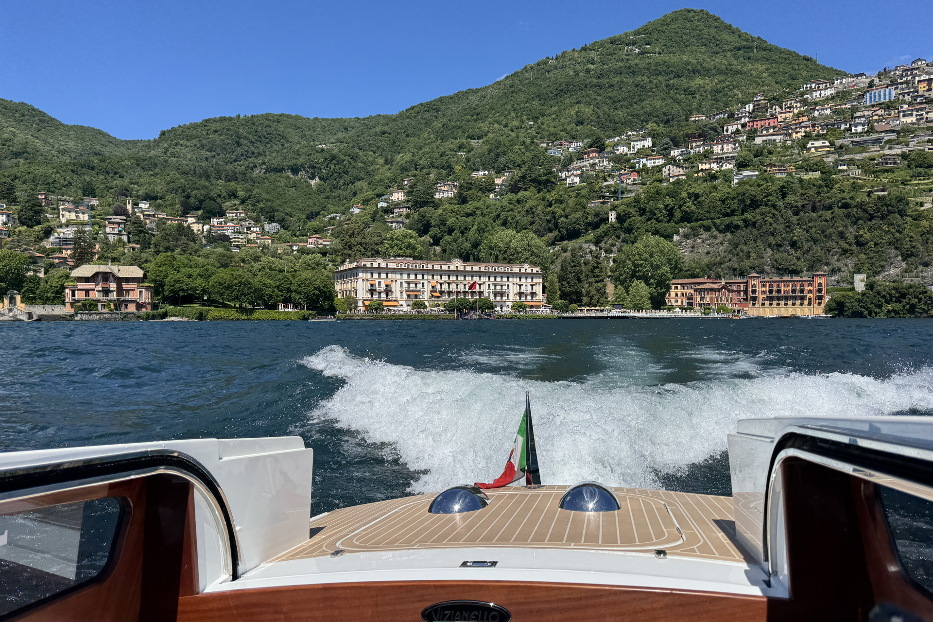 View from a boat on Lake Como