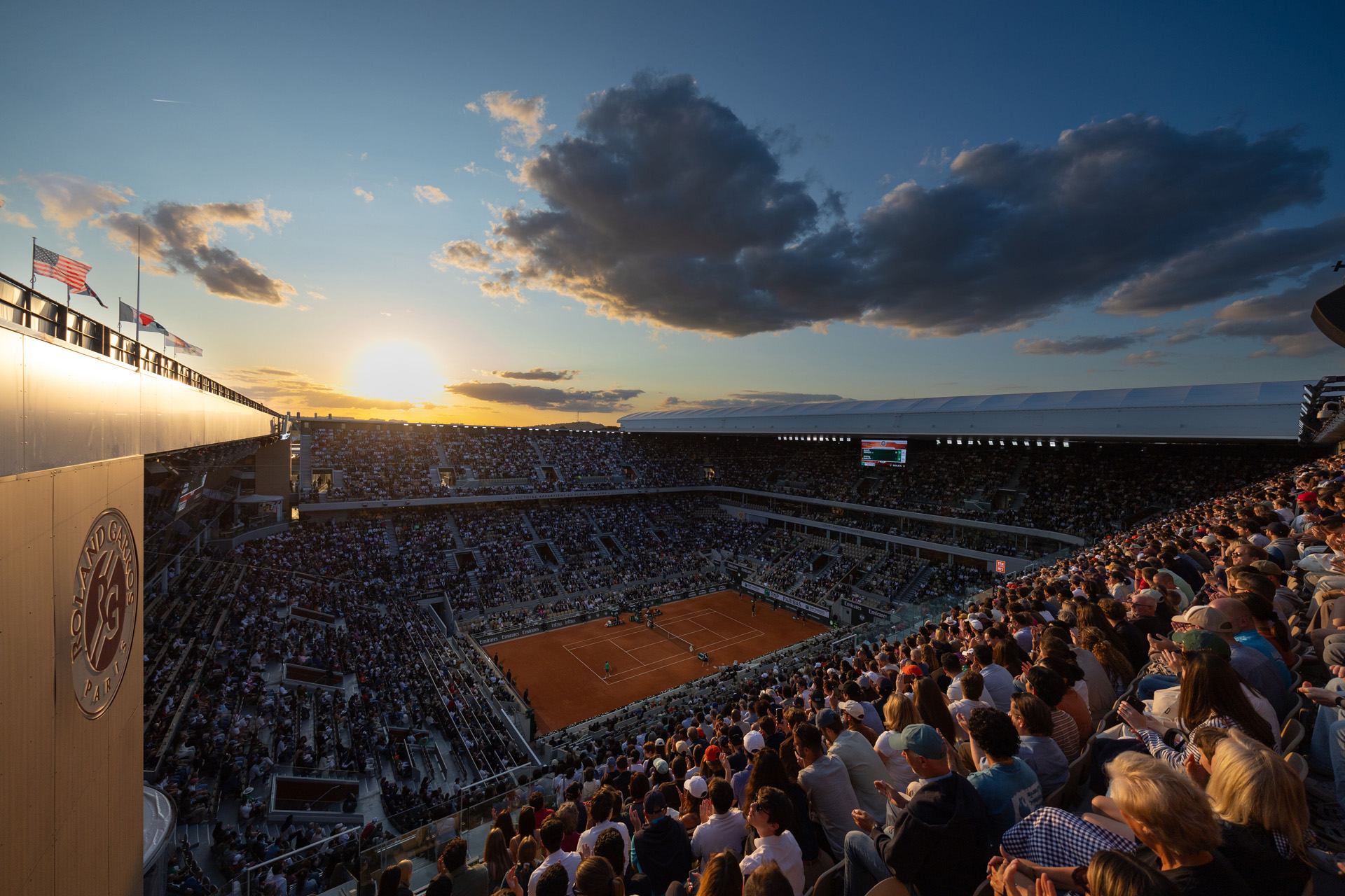Stade-Roland-Garros at sunset