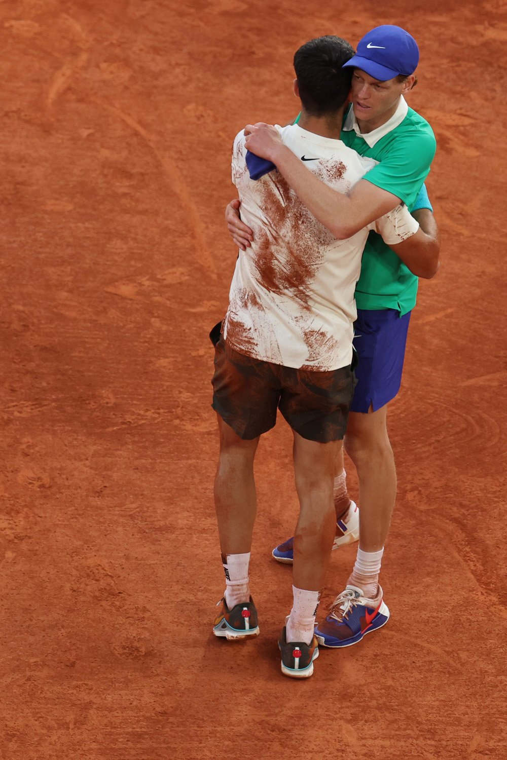 Carlos Alcaraz and Jannik Sinner at Roland-Garros 2025