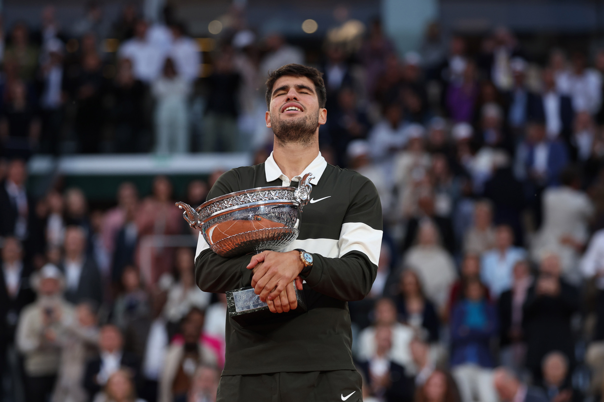 Carlos Alcaraz Lifts The Musketeers’ Trophy After Winning Back-To-Back Roland-Garros Titles
