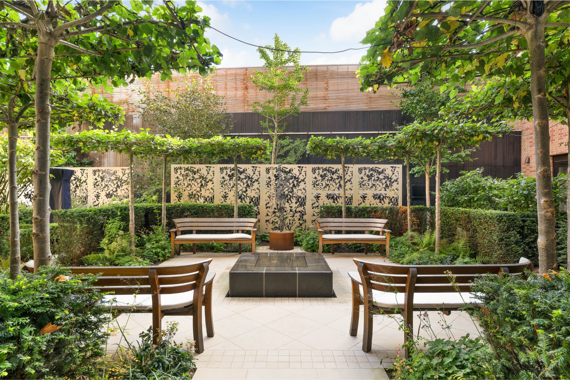 Garden with outdoor furniture
