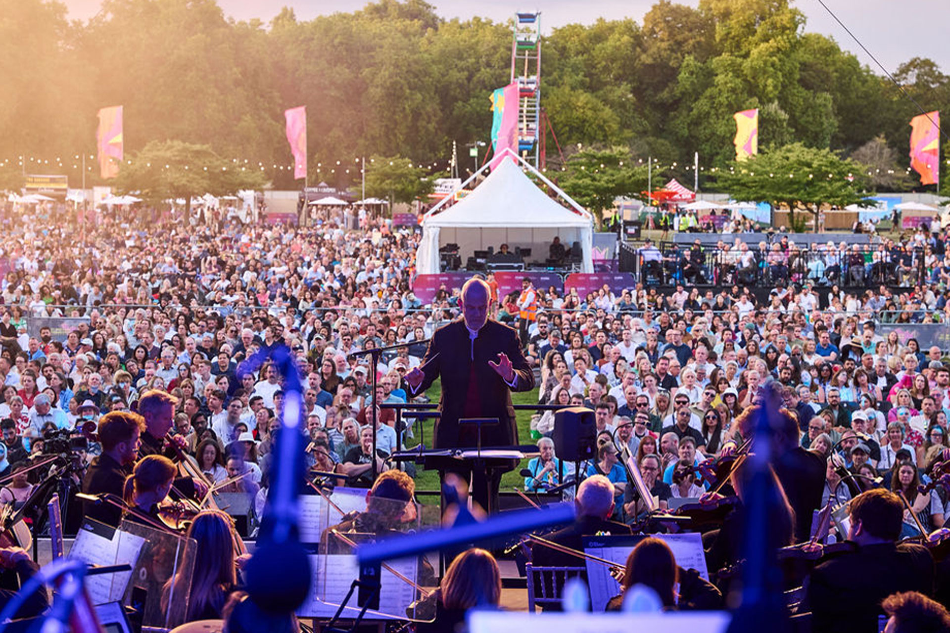 People listening to music at Battersea Park In Concert