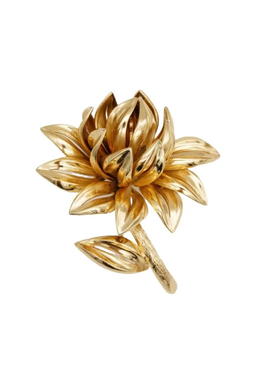 Gold flower vintage Dior brooch