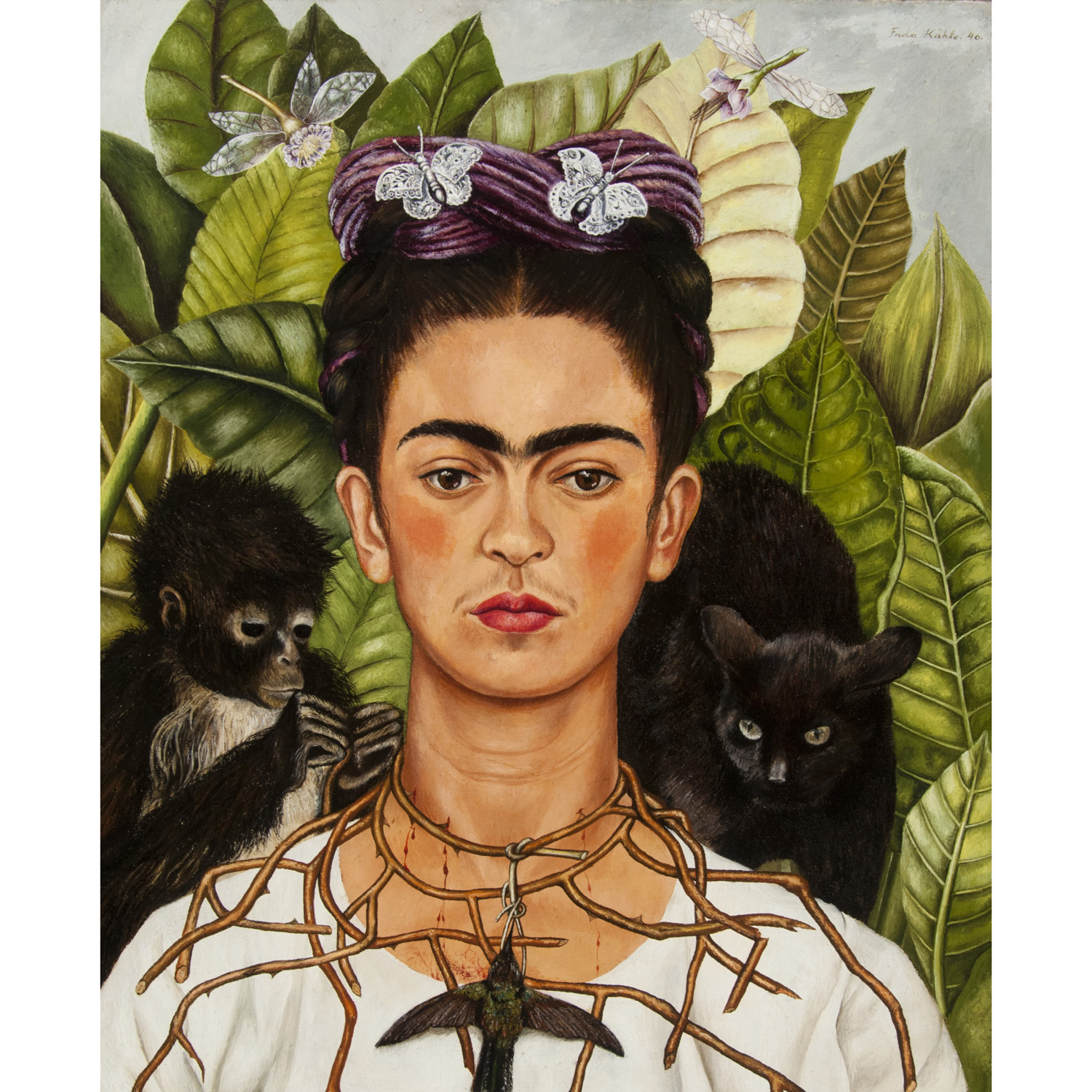 A self portrait by Frida Kahlo
