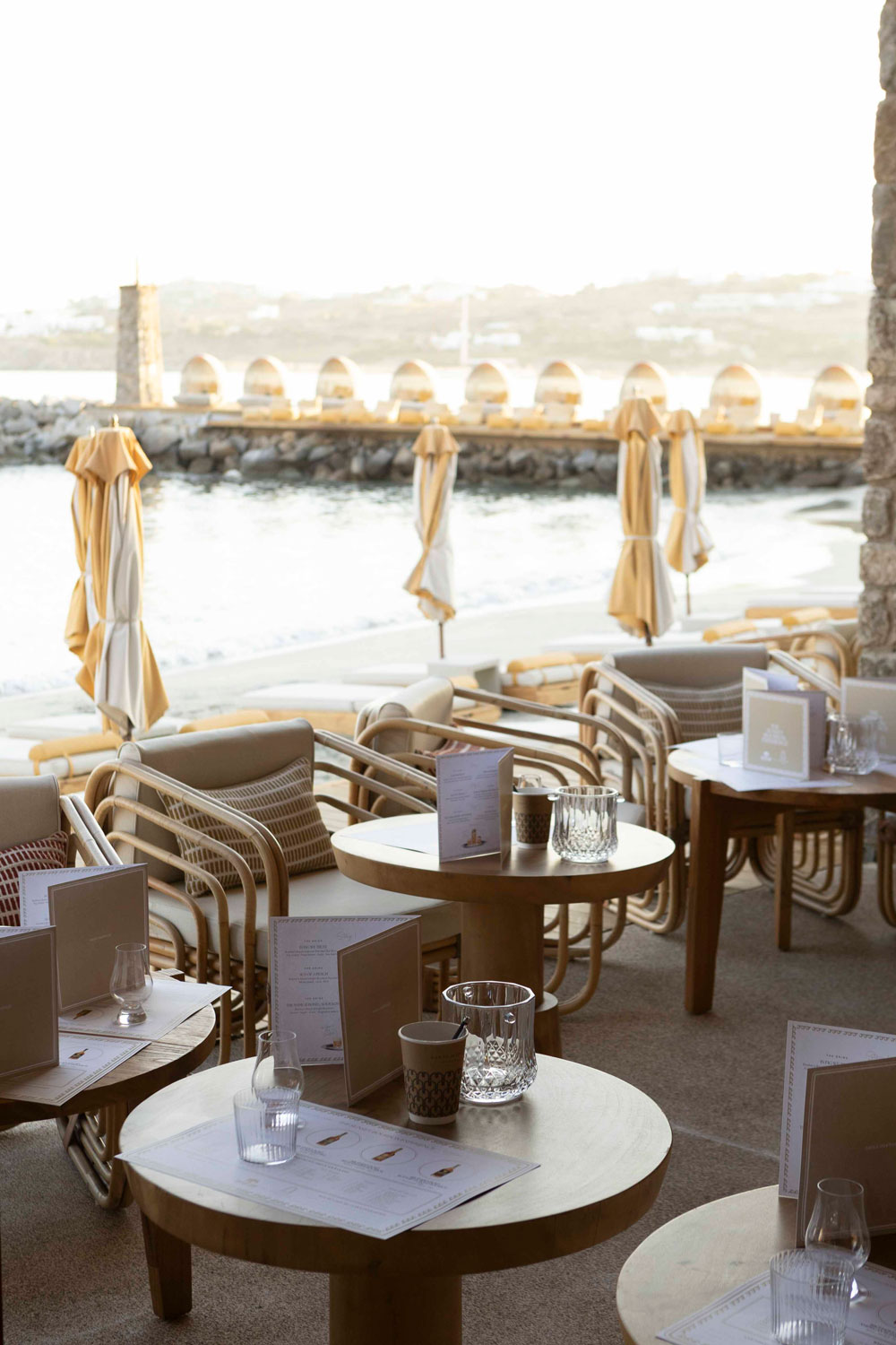 Outdoor restaurant at Santa Marina Mykonos