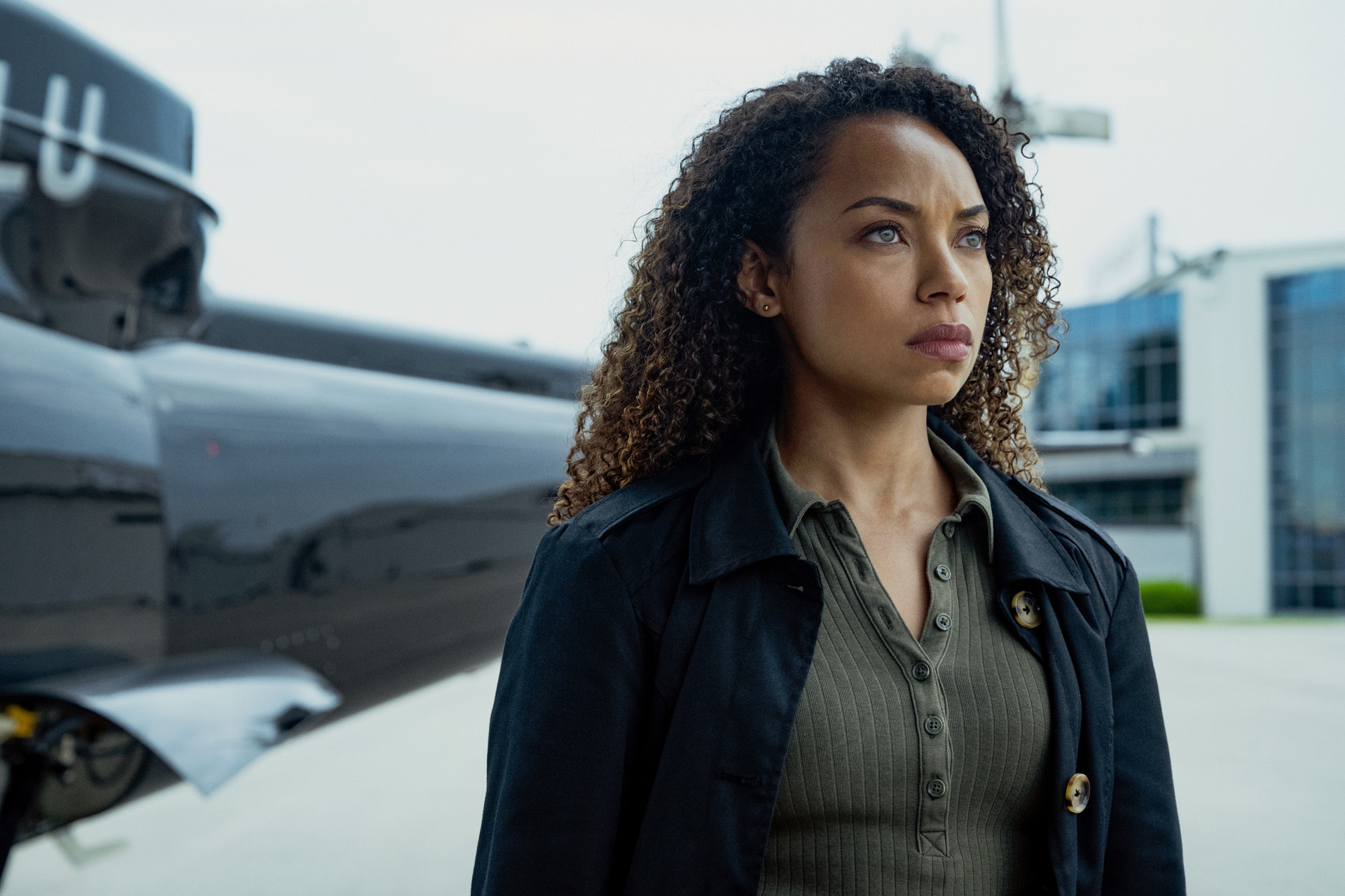 Logan Browning as Agent Sarah Greer in I Will Find You.