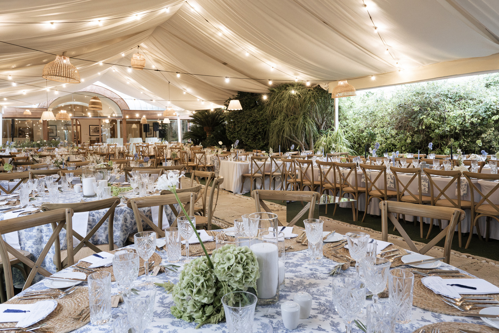 A wedding marquee set up in Malta