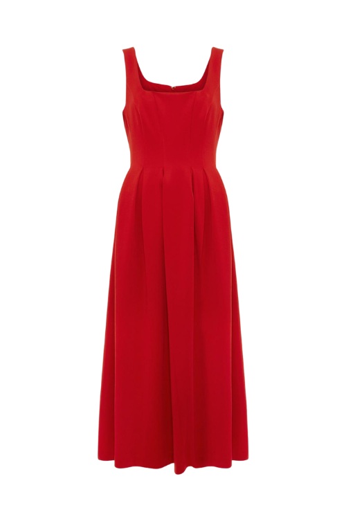 Red Phase Eight dress