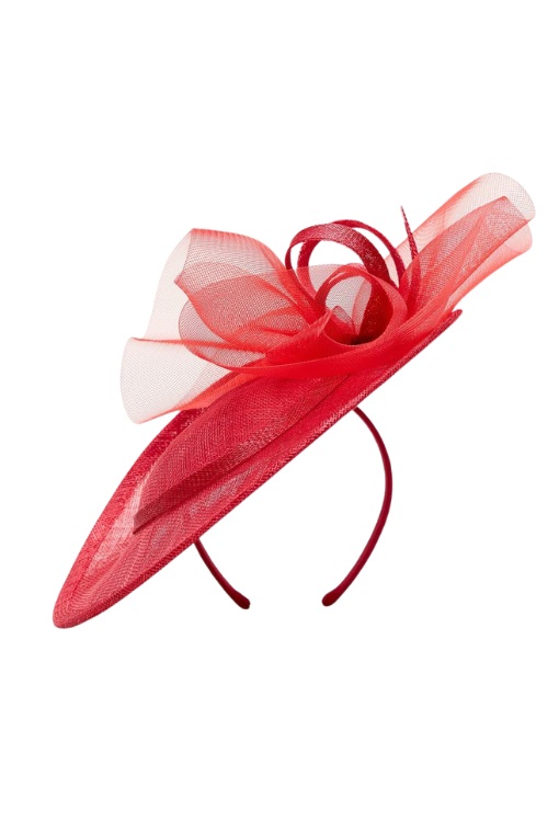 Red Phase Eight fascinator