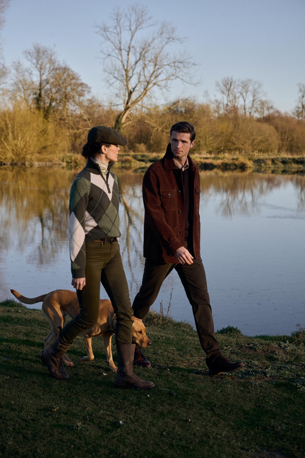 Man and woman wearing Purdey AW26 collection