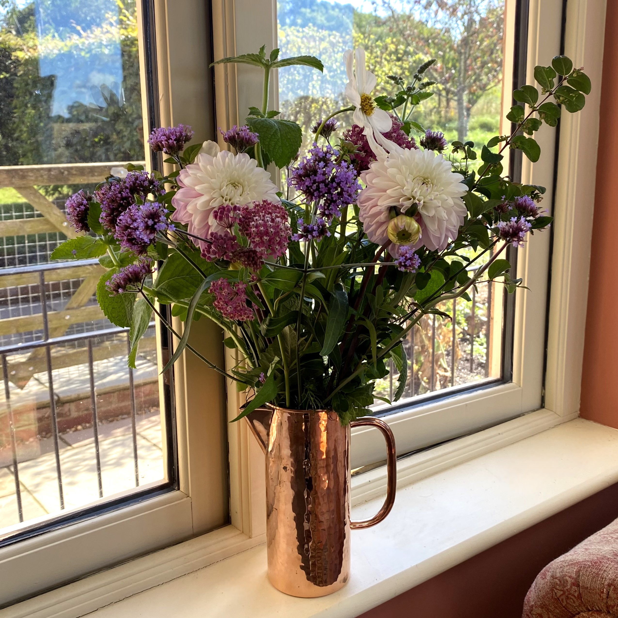 Summer Flowers in a copper jug