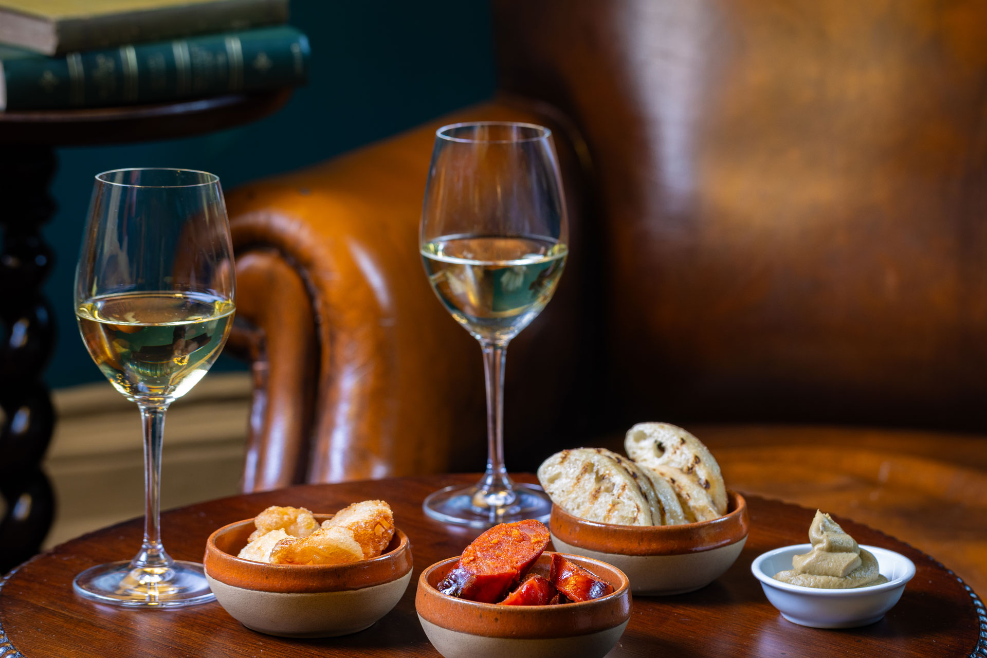 Wine and food at The Gore hotel in London