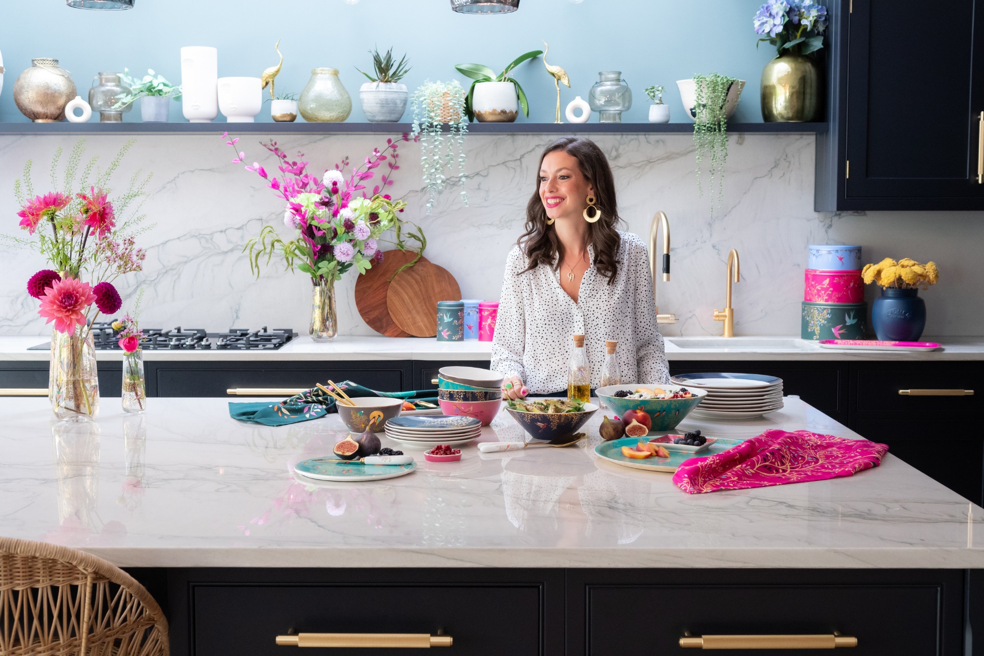 Sara Miller in her kitchen